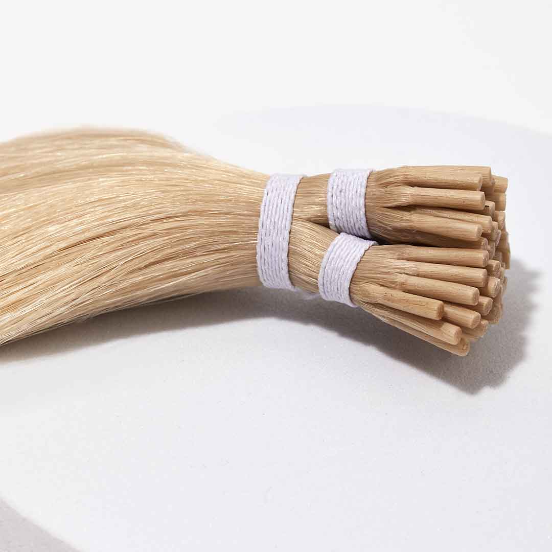 Sandy blonde I tip hair extensions