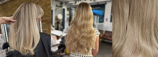 Bright Blonde Hair Extension Transformations