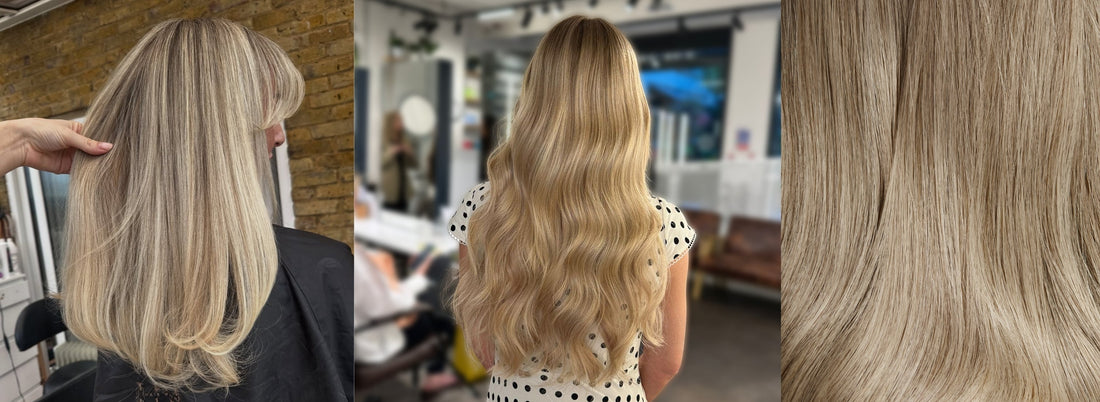 Bright Blonde Hair Extension Transformations