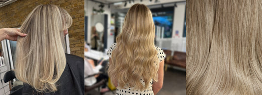 Bright Blonde Hair Extension Transformations