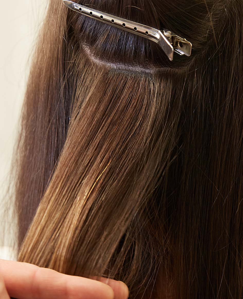 how to fit tape in hair extensions